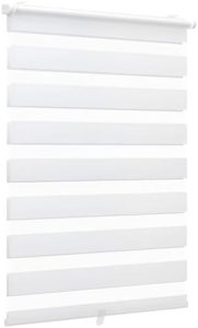 Sekey Doppelrollo Klemmfix ohne Bohren - Schnurloses Duo Rollo für Ihr Fenster, 65x130cm, Weiß