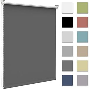 Verdunkelungsrollo ohne Bohren Dunkelgrau 45x130cm – Perfekte Abdunkelung für Ihr Zuhause!