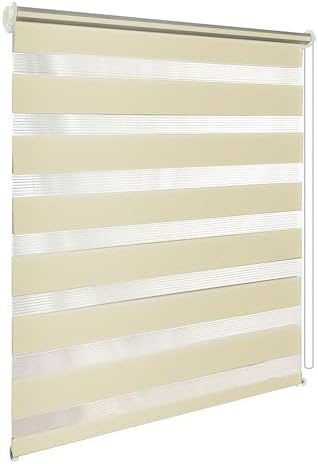 Doppelrollo Klemmfix Duo-Rollo 105x150cm - Blickdicht & lichtdurchlässig für perfekten Sonnenschutz ohne Bohren!