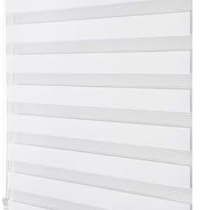 Joydeco Doppelrollo ohne Bohren – stufenlos verstellbar, lichtdurchlässig und verdunkelnd, ideal für Fenster B95 x H120