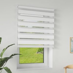 LILIIN Doppelrollo 80x220cm – Blickdicht und Lichtdurchlässig, Klemmfix für Fenster & Tür im Wohnzimmer, Küche und Büro