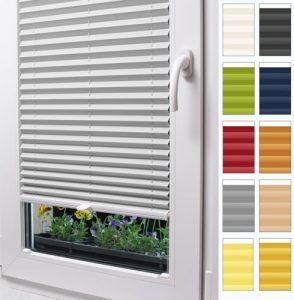 Stuza Premium-Plissee ohne Bohren - Klebefalttüren für Fenster & Balkontür (50-149 cm)