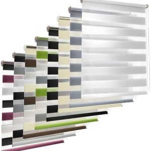 Doppelrollo Klemmfix Duo-Rollo 105x150cm - Blickdicht & lichtdurchlässig für perfekten Sonnenschutz ohne Bohren!