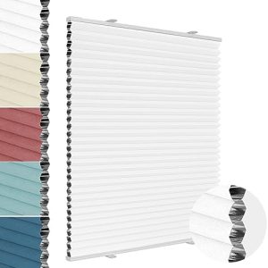 Allesin Wabenplissee ohne Bohren – Verdunklung & Thermo 40x130 cm für Fenster & Tür, 100% blickdicht, perfekter Sonnensc
