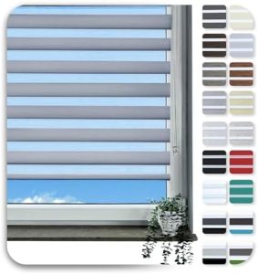 Rollmayer Doppelrollo nach Maß – 16 Farben, Klemmfix ohne Bohren, ideales Seitenzugrollo für Fenster und Türen